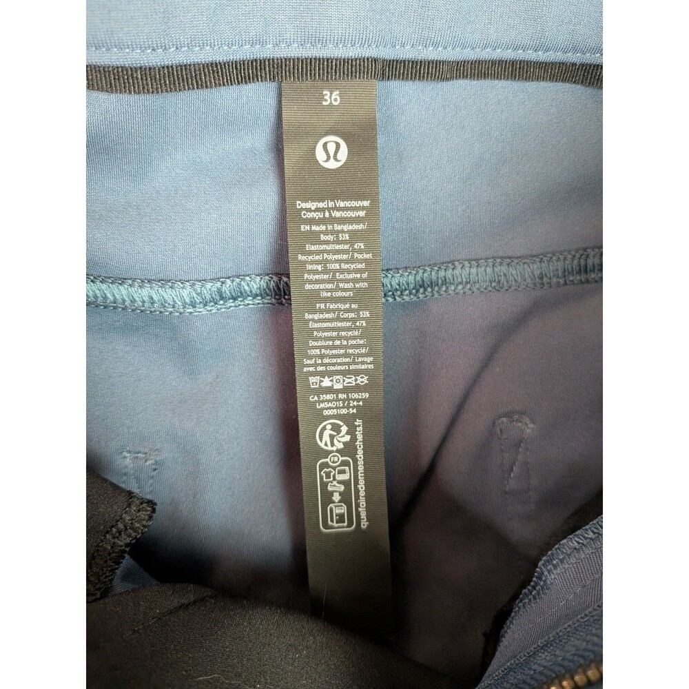 Lululemon Pants Mens 36x31 Blue ABC Warpstreme Classic Fit Chino LM5AO1S Comfort - Picture 11 of 12